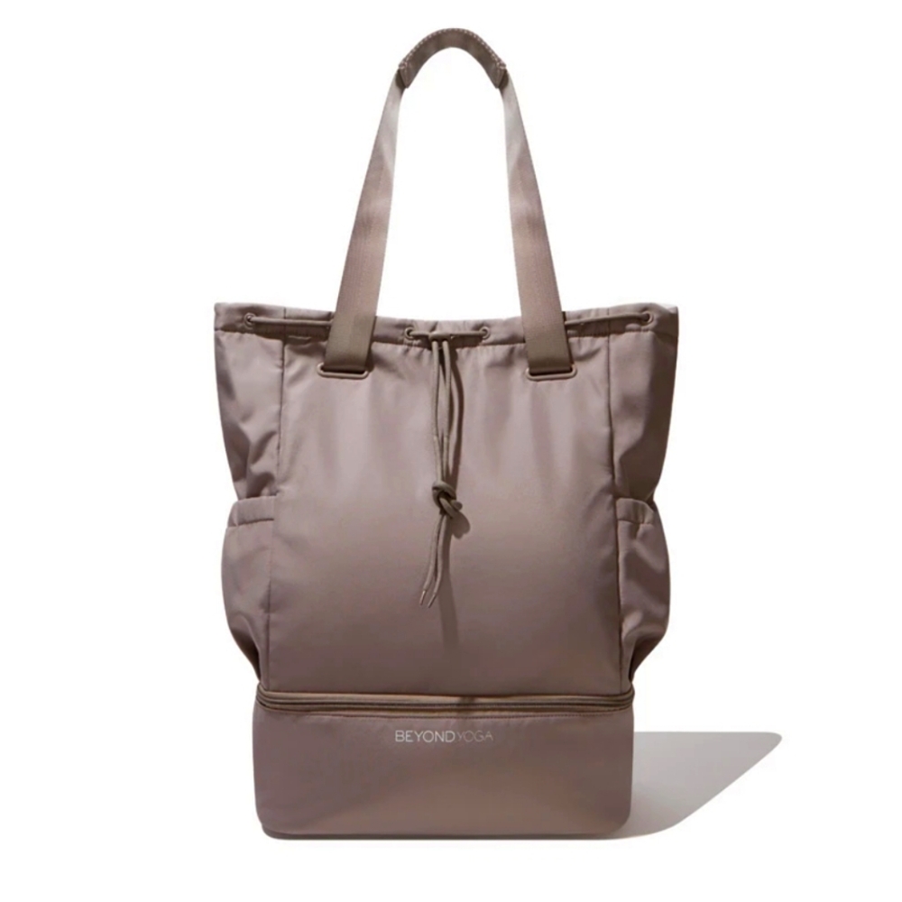 Beyond Yoga Taupe Backpack